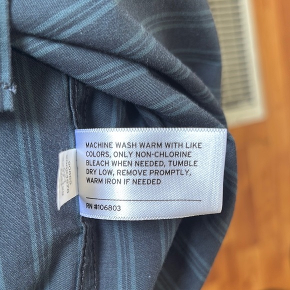 Black Casual Button Down Shirt with Vertical Stripes - Picture 7 of 9